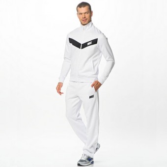 Спортивный костюм футбольного клуба Анжи белый (комплект: олимпийка + спортивные брюки)