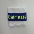 Капитанская повязка "Captain" на липучке бело-синяя