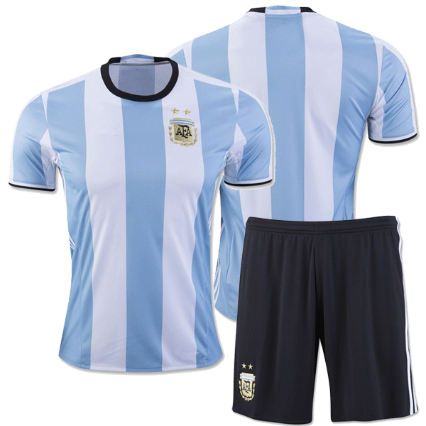 Форма игрока Сборной Аргентины Милтон Каско (Milton Oscar Casco) 2016/2017 (комплект: футболка + шорты + гетры)