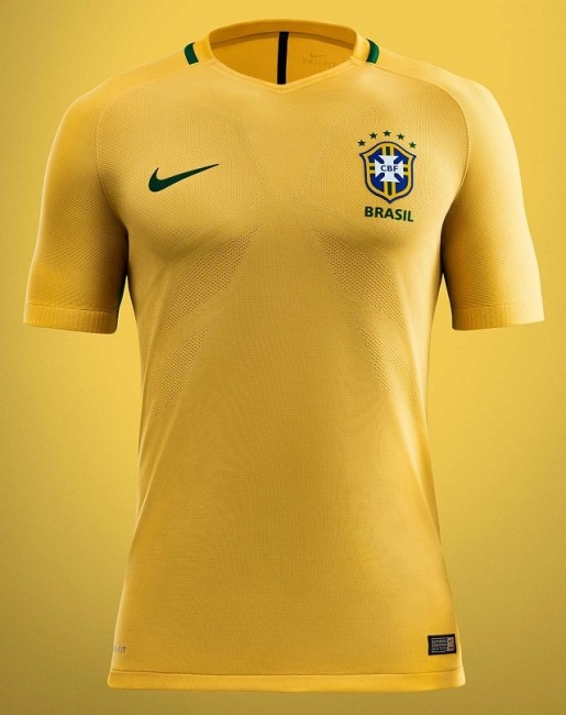 Форма игрока Сборной Бразилии Давид Луис (David Luiz Moreira Marinho) 2016/2017 (комплект: футболка + шорты + гетры)